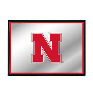 Nebraska Cornhuskers: Logo - Framed Mirrored Wall Sign - The Fan-Brand