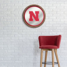 Load image into Gallery viewer, Nebraska Cornhuskers: Mirrored Barrel Top Mirrored Wall Sign - The Fan-Brand