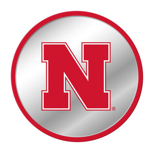 Nebraska Cornhuskers: Modern Disc Mirrored Wall Sign - The Fan-Brand