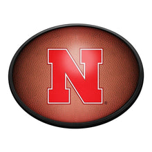 Load image into Gallery viewer, Nebraska Cornhuskers: Pigskin - Oval Slimline Lighted Wall Sign - The Fan-Brand