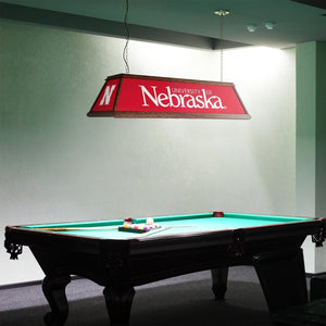 Nebraska Cornhuskers: Premium Wood Pool Table Light - The Fan-Brand