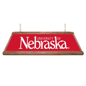 Nebraska Cornhuskers: Premium Wood Pool Table Light - The Fan-Brand