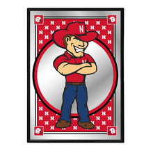 Load image into Gallery viewer, Nebraska Cornhuskers: Team Spirit, Mascot - Framed Mirrored Wall Sign - The Fan-Brand