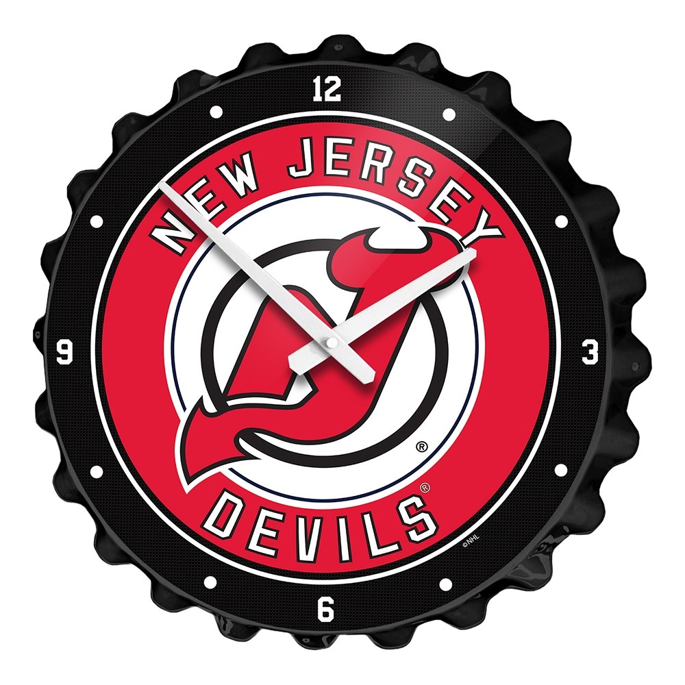 New Jersey Devils: Bottle Cap Wall Clock - The Fan-Brand