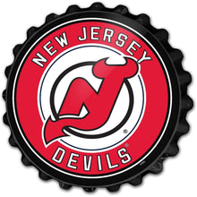 Load image into Gallery viewer, New Jersey Devils: Bottle Cap Wall Sign - The Fan-Brand