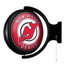 Load image into Gallery viewer, New Jersey Devils: Original Round Rotating Lighted Wall Sign - The Fan-Brand