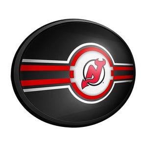 New Jersey Devils: Oval Slimline Lighted Wall Sign - The Fan-Brand