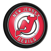 Load image into Gallery viewer, New Jersey Devils: Round Slimline Lighted Wall Sign - The Fan-Brand