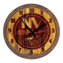 Load image into Gallery viewer, New York Islanders: Branded &quot;Faux&quot; Barrel Top Wall Clock - The Fan-Brand