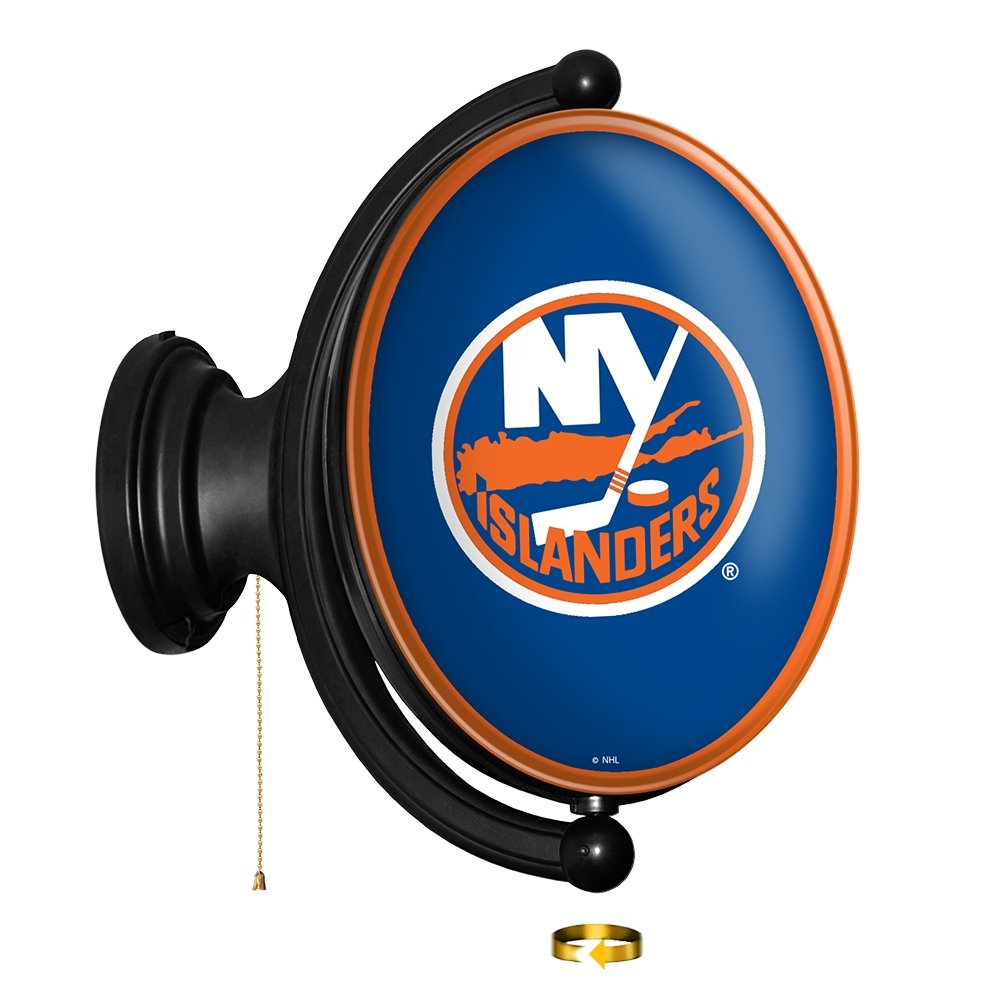 New York Islanders: Original Oval Rotating Lighted Wall Sign - The Fan-Brand