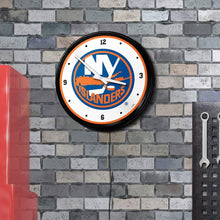 Load image into Gallery viewer, New York Islanders: Retro Lighted Wall Clock - The Fan-Brand