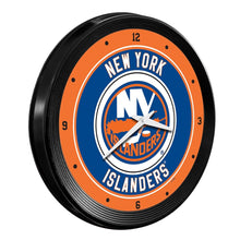 Load image into Gallery viewer, New York Islanders: Ribbed Frame Wall Clock - The Fan-Brand