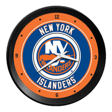 Load image into Gallery viewer, New York Islanders: Ribbed Frame Wall Clock - The Fan-Brand