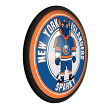 Load image into Gallery viewer, New York Islanders: Sparky - Round Slimline Lighted Wall Sign - The Fan-Brand