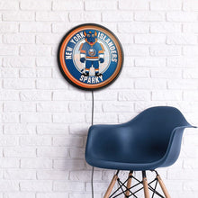 Load image into Gallery viewer, New York Islanders: Sparky - Round Slimline Lighted Wall Sign - The Fan-Brand