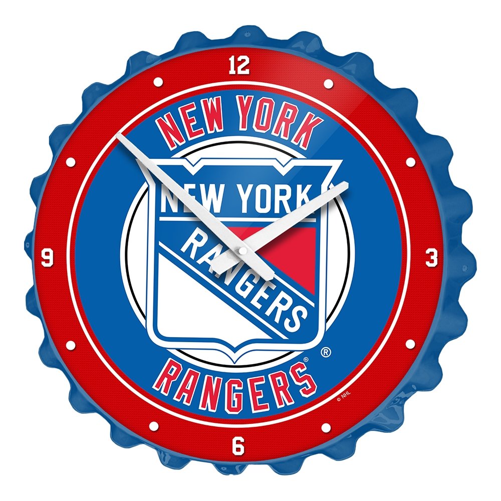 New York Rangers: Bottle Cap Wall Clock - The Fan-Brand