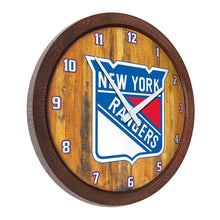 Load image into Gallery viewer, New York Rangers: &quot;Faux&quot; Barrel Top Wall Clock - The Fan-Brand