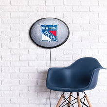 Load image into Gallery viewer, New York Rangers: Ice Rink - Oval Slimline Lighted Wall Sign - The Fan-Brand