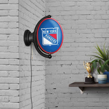 Load image into Gallery viewer, New York Rangers: Original Oval Rotating Lighted Wall Sign - The Fan-Brand