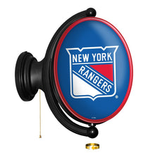 Load image into Gallery viewer, New York Rangers: Original Oval Rotating Lighted Wall Sign - The Fan-Brand