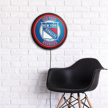 Load image into Gallery viewer, New York Rangers: Round Slimline Lighted Wall Sign - The Fan-Brand