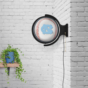 North Carolina Tar Heels: Baseball - Rotating Lighted Wall Sign - The Fan-Brand