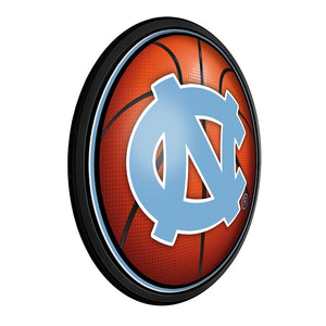 North Carolina Tar Heels: Basketball - Round Slimline Lighted Wall Sign - The Fan-Brand