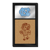 North Carolina Tar Heels: Dual Logo - Mirrored Cork Note Board - The Fan-Brand