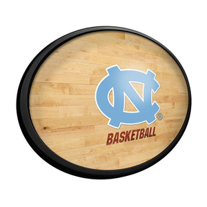 North Carolina Tar Heels: Hardwood - Oval Slimline Lighted Wall Sign - The Fan-Brand