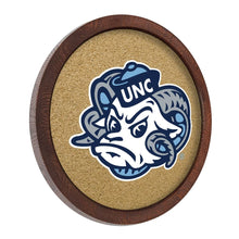 Load image into Gallery viewer, North Carolina Tar Heels: Mascot - &quot;Faux&quot; Barrel Framed Cork Board - The Fan-Brand