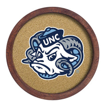 Load image into Gallery viewer, North Carolina Tar Heels: Mascot - &quot;Faux&quot; Barrel Framed Cork Board - The Fan-Brand
