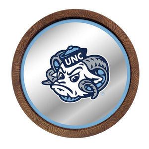 North Carolina Tar Heels: Mascot - "Faux" Barrel Top Mirrored Wall Sign - The Fan-Brand