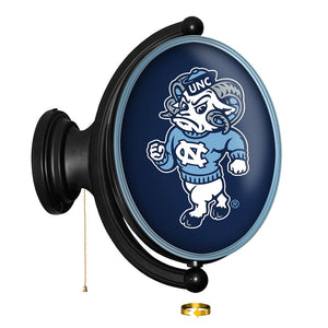 North Carolina Tar Heels: Mascot - Original Oval Rotating Lighted Wall Sign - The Fan-Brand