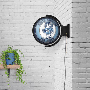 North Carolina Tar Heels: Mascot - Original Round Rotating Lighted Wall Sign - The Fan-Brand