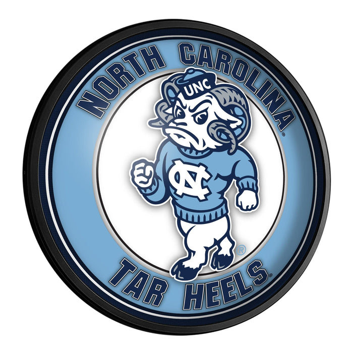 North Carolina Tar Heels: Mascot - Round Slimline Lighted Wall Sign - The Fan-Brand