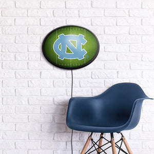 North Carolina Tar Heels: On the 50 - Oval Slimline Lighted Wall Sign - The Fan-Brand