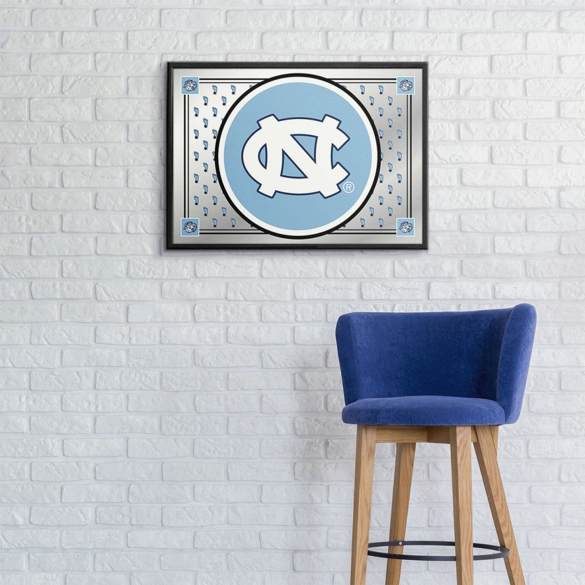 North Carolina Tar Heels: Team Spirit - Framed Mirrored Wall Sign - The Fan-Brand