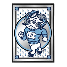 Load image into Gallery viewer, North Carolina Tar Heels: Team Spirit, Mascot - Framed Mirrored Wall Sign - The Fan-Brand