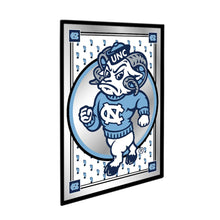 Load image into Gallery viewer, North Carolina Tar Heels: Team Spirit, Mascot - Framed Mirrored Wall Sign - The Fan-Brand