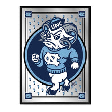 Load image into Gallery viewer, North Carolina Tar Heels: Team Spirit, Mascot - Framed Mirrored Wall Sign - The Fan-Brand