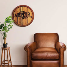 Load image into Gallery viewer, North Dakota State Bison: Branded &quot;Faux&quot; Barrel Top Sign - The Fan-Brand