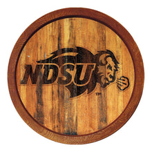 Load image into Gallery viewer, North Dakota State Bison: Branded &quot;Faux&quot; Barrel Top Sign - The Fan-Brand