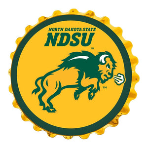 North Dakota State Bison: Charging - Bottle Cap Wall Sign - The Fan-Brand