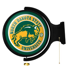 Load image into Gallery viewer, North Dakota State Bison: Charging - Original Round Rotating Lighted Wall Sign - The Fan-Brand