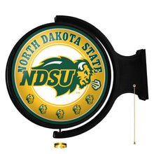 Load image into Gallery viewer, North Dakota State Bison: Original Round Rotating Lighted Wall Sign - The Fan-Brand