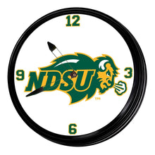 Load image into Gallery viewer, North Dakota State Bison: Retro Lighted Wall Clock - The Fan-Brand