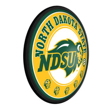 Load image into Gallery viewer, North Dakota State Bison: Round Slimline Lighted Wall Sign - The Fan-Brand