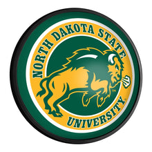 Load image into Gallery viewer, North Dakota State Bison: Round Slimline Lighted Wall Sign - The Fan-Brand