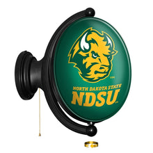 Load image into Gallery viewer, North Dakota State Bison: Thundar - Original Oval Rotating Lighted Wall Sign - The Fan-Brand