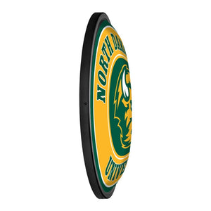 North Dakota State Bison: Thundar - Round Slimline Lighted Wall Sign - The Fan-Brand